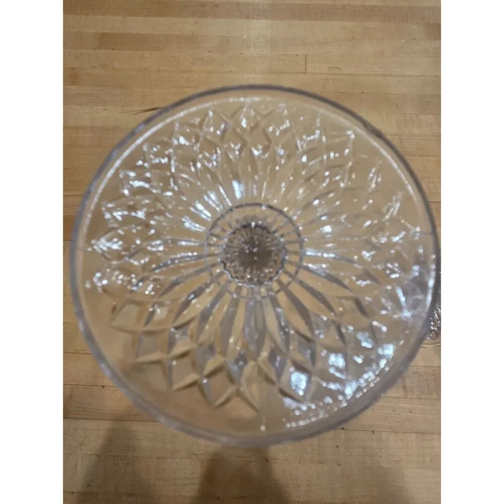 Vintage EAPG Daisy and Button Tall Pedestal Compote Pair Notch Stem Clear Glass